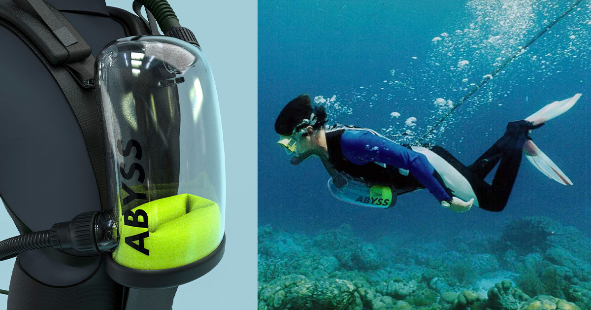 accumulate easy to be hurt Memory the exolung gives divers an 'unlimited' underwater air supply