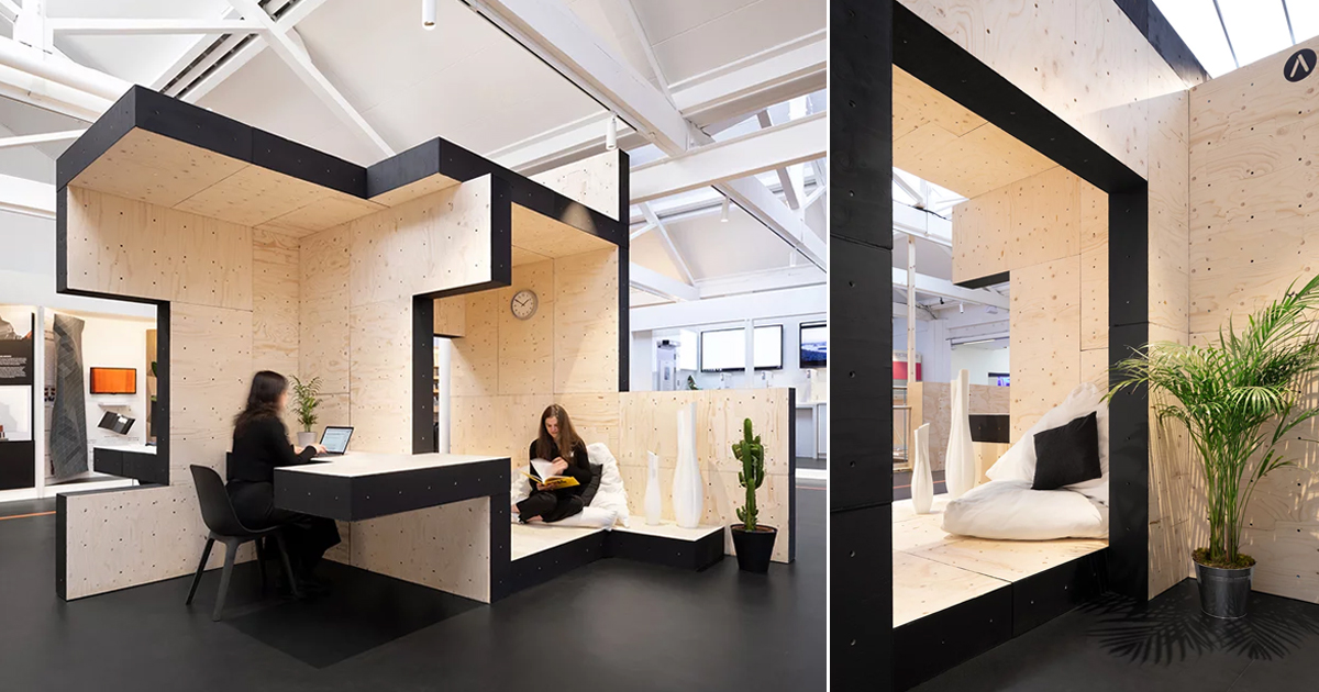 AUAR uses robotically fabricated timber blocks to build temporary home ...