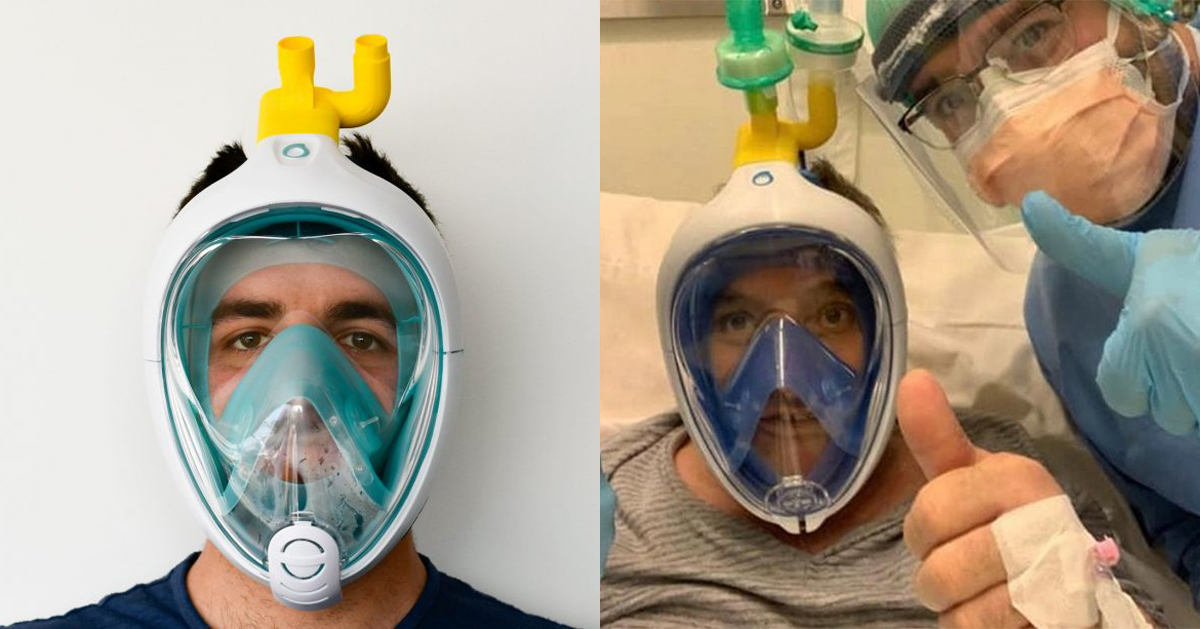 engineers use 3D printing hack to turn masks into ventilators
