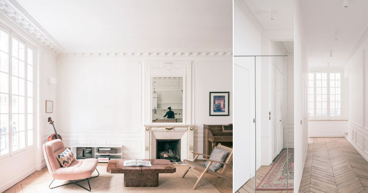 NEA renovates a 19th century apartment in paris to create a timeless space