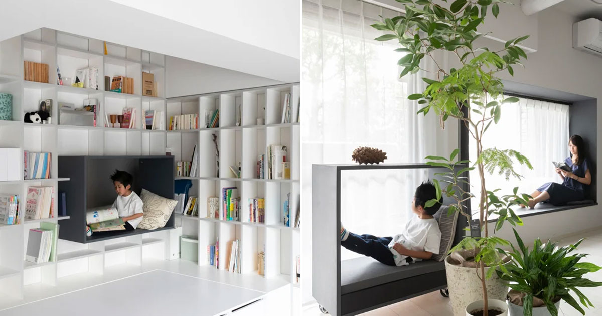 rhymedesign builds playful nooks and corners into an apartment in nagoya
