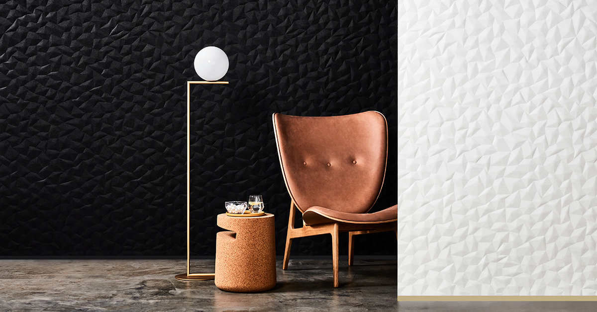 japonisme-inspired woven image zen and ion acoustic wall panels