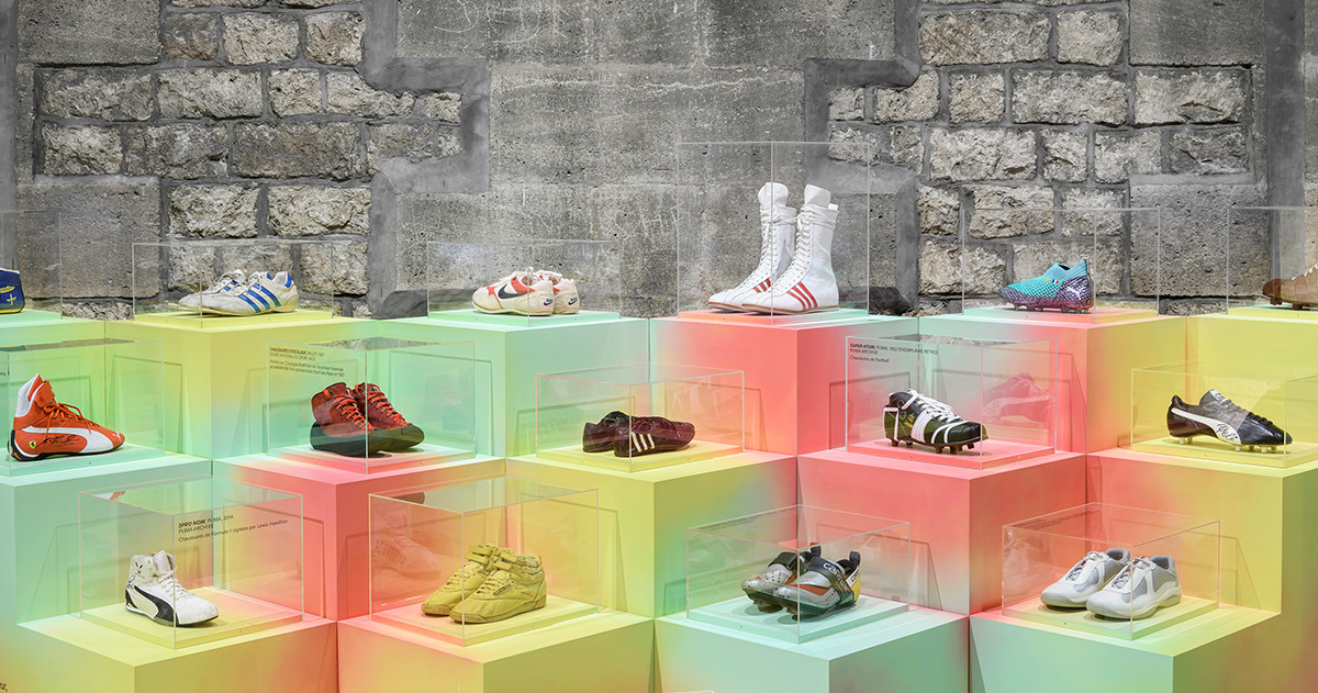 mathieu lehanneur's scenography for 'playground - the design of sneakers'