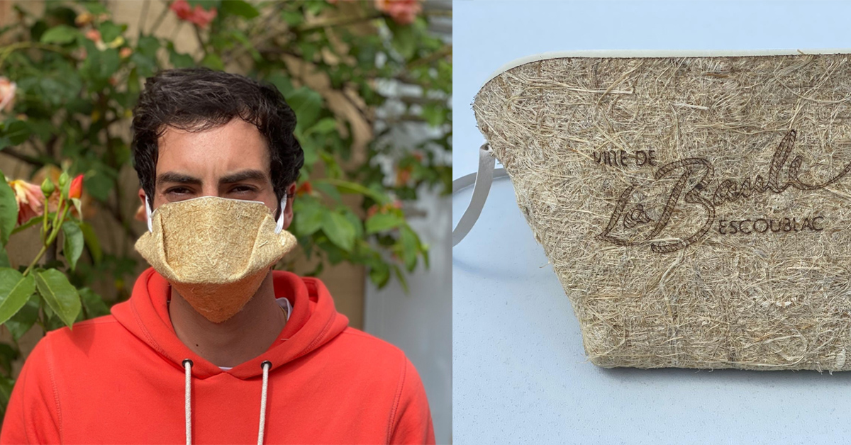 the geochanvre mask is a bio-compostable mask in natural hemp fibers