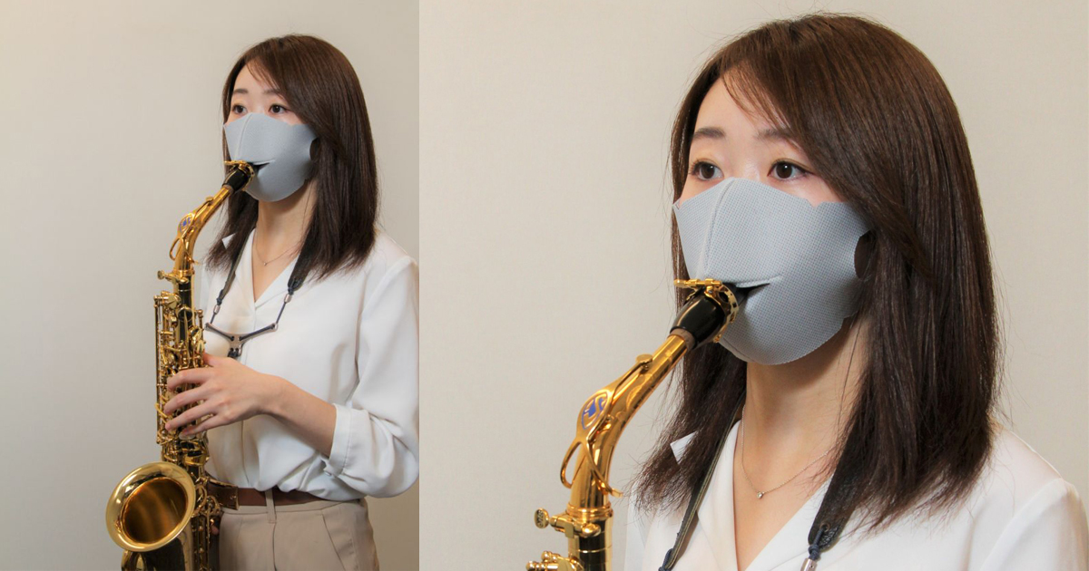 play music and protect against COVID19 with shimamura's face mask