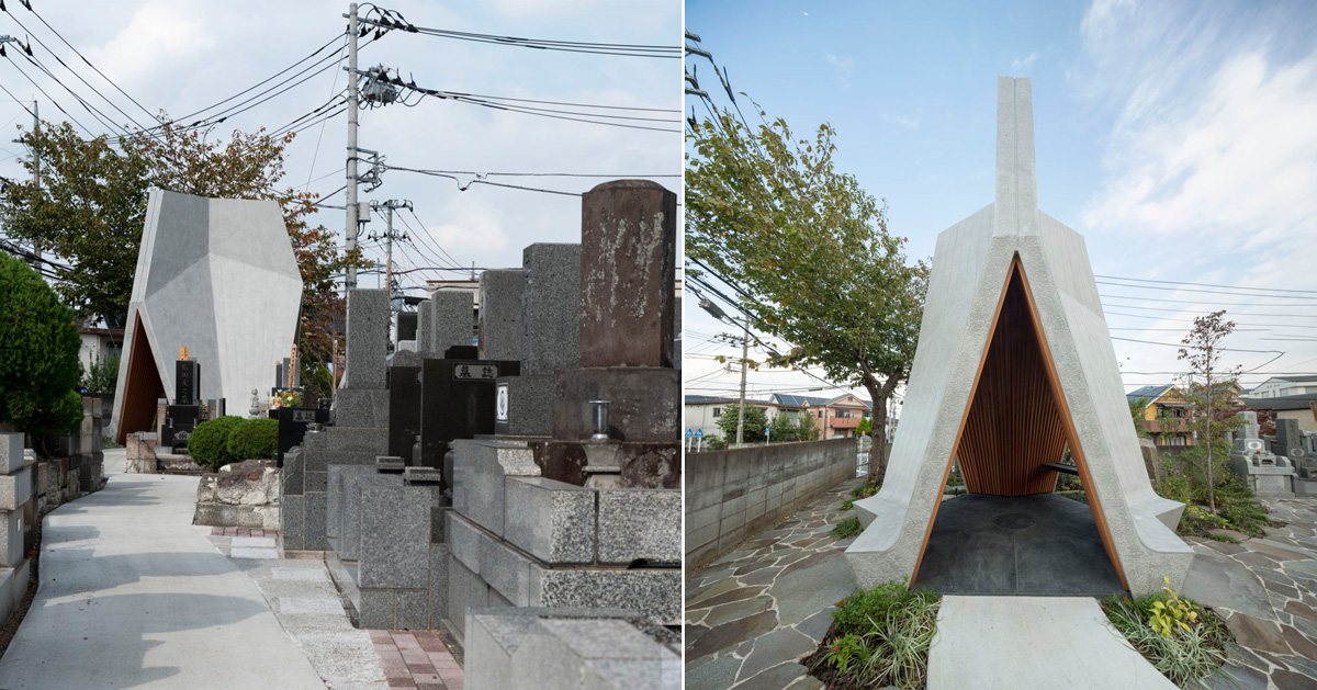 love architecture adds concrete + wood hall for tree burials to new ...