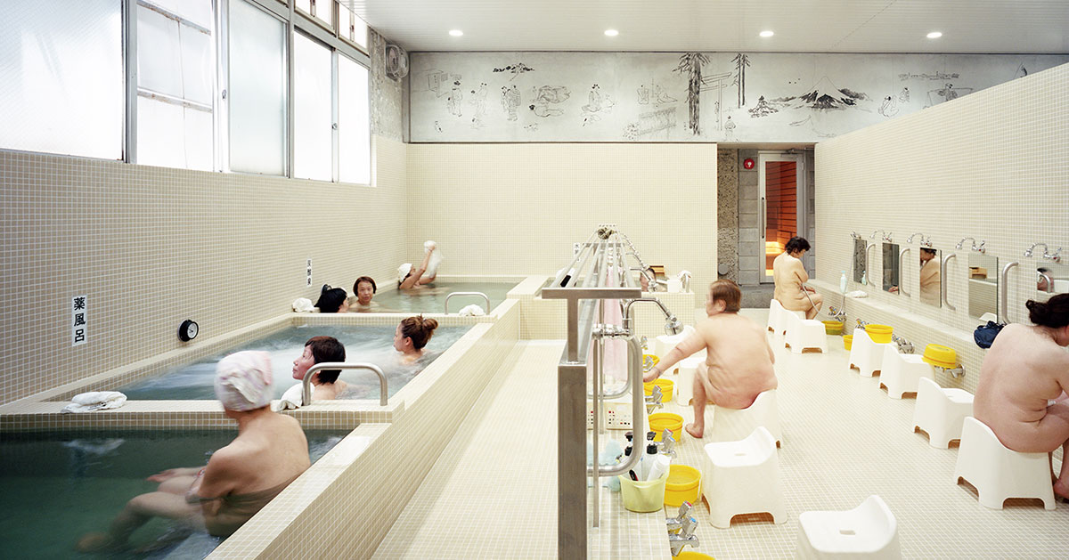 schemata architects completes bold renovation of old public bathhouse