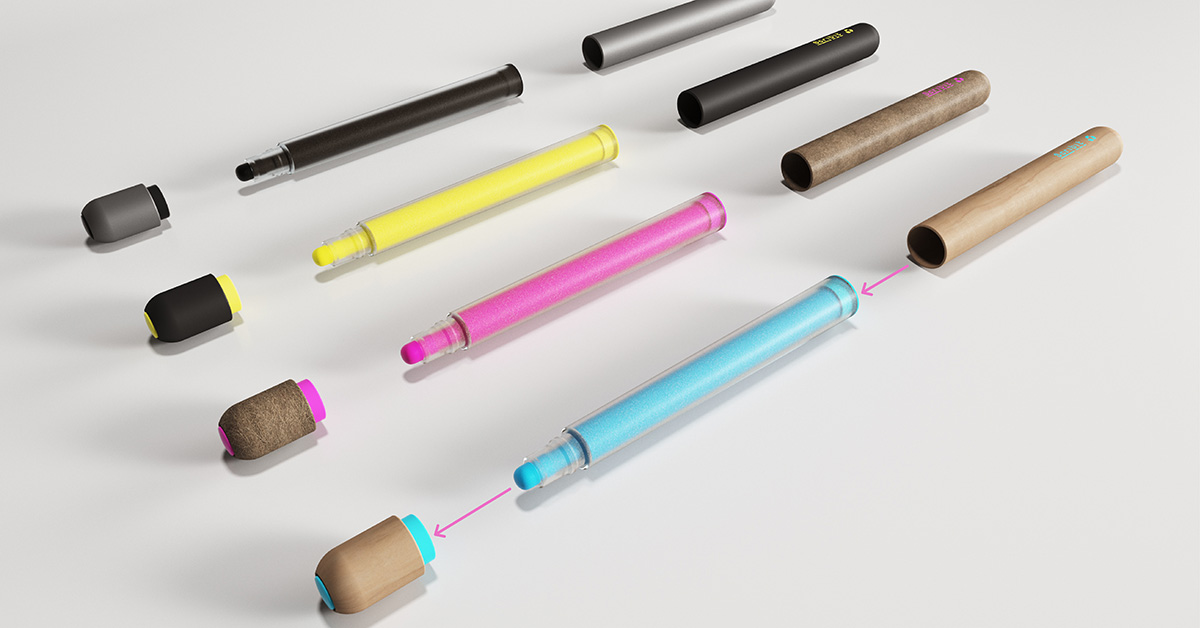 scribit pen by carlo ratti is the world's first compostable marker