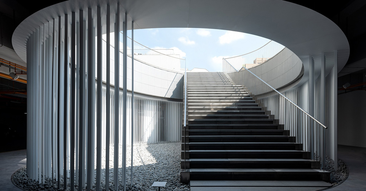 kenya hara + noiz architects install reflective artwork at tainan