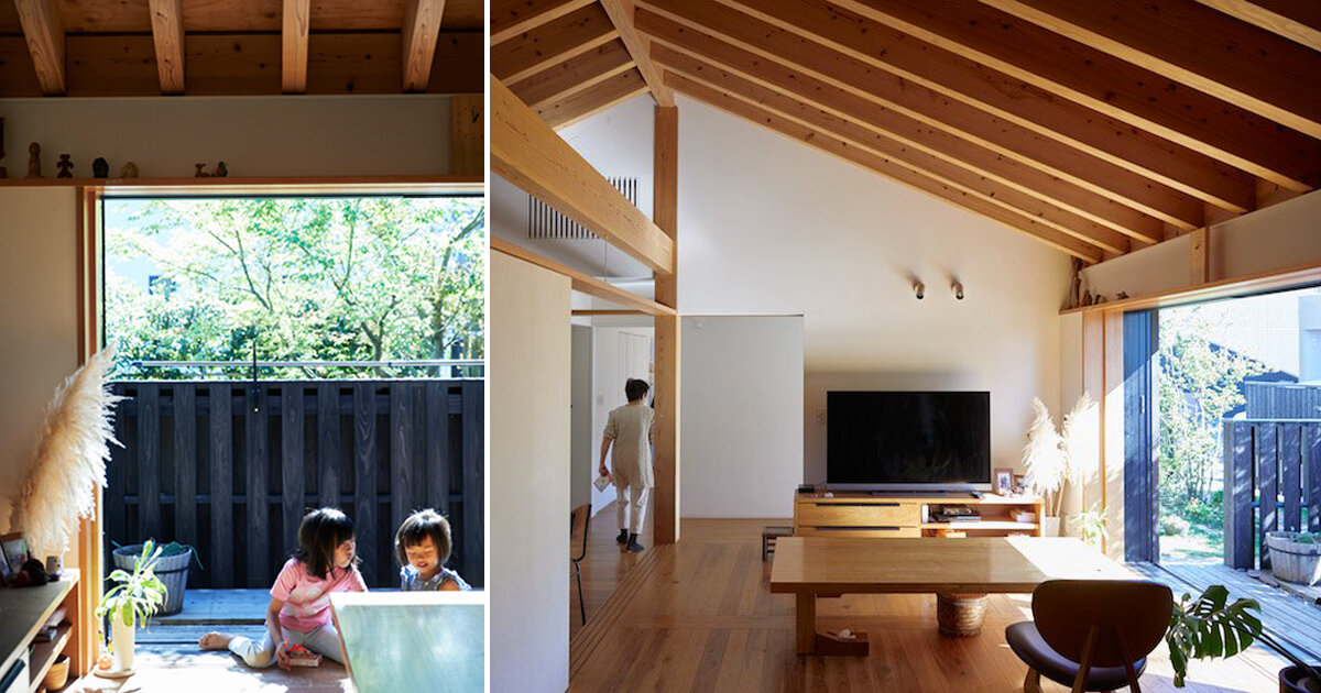 n.yamada architect and associates builds two houses for one family in japan