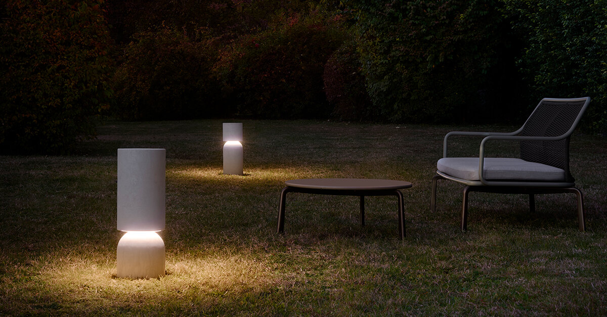 luceplan hybridizes living spaces with extended outdoor lighting