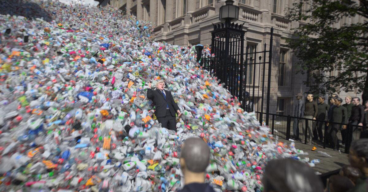 greenpeace film attacks the UK's plastic policy by drowning boris ...