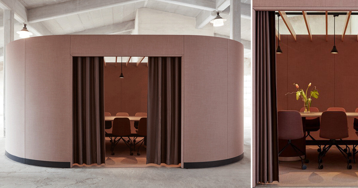 kauppi & kauppi designs oval meeting pods that favor acoustics for ...