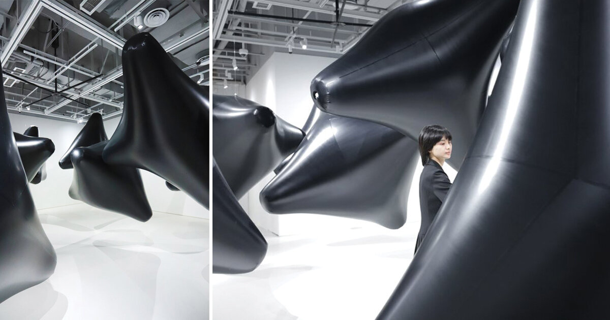 vincent leroy immerses a floating black nebula into new wuhan k11 art space