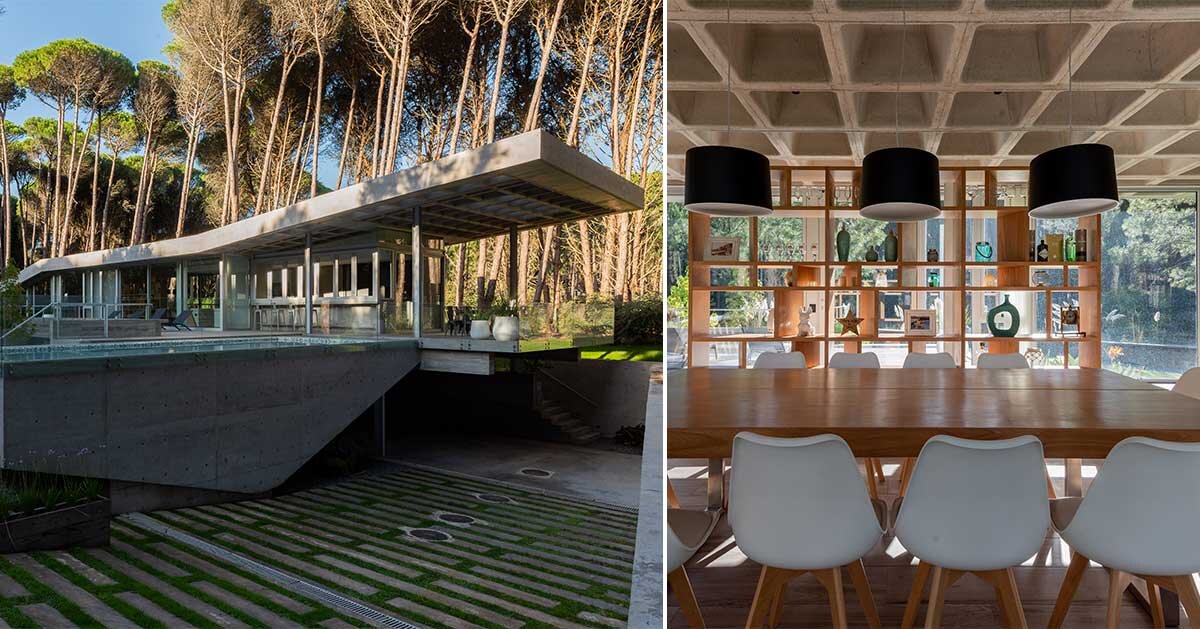 estudio galera builds concrete house by proposing but not imposing uses