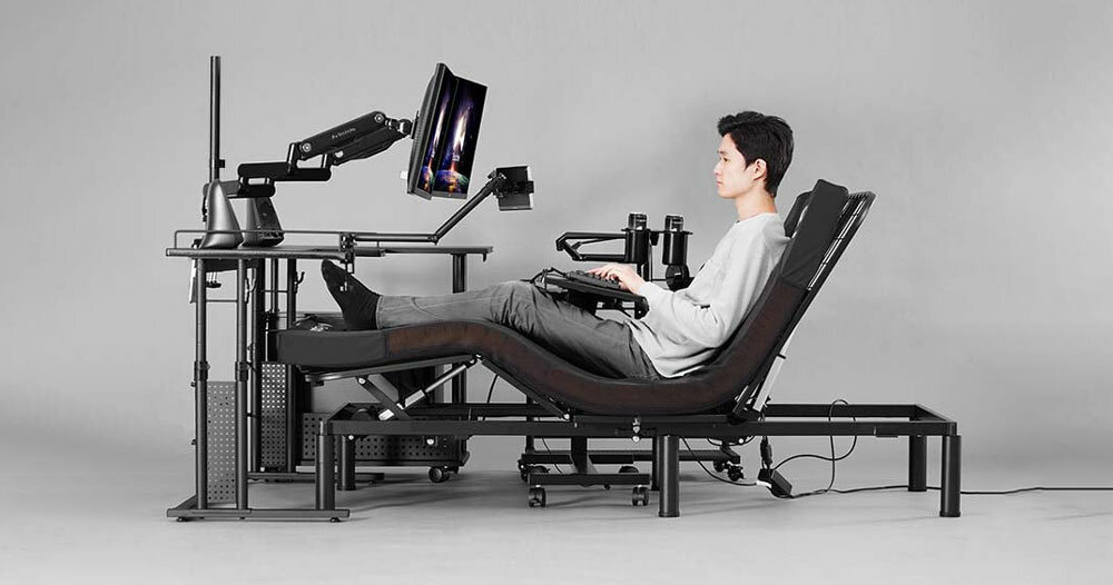 bauhütte gaming chair: sitting, streaming, sleeping all in a