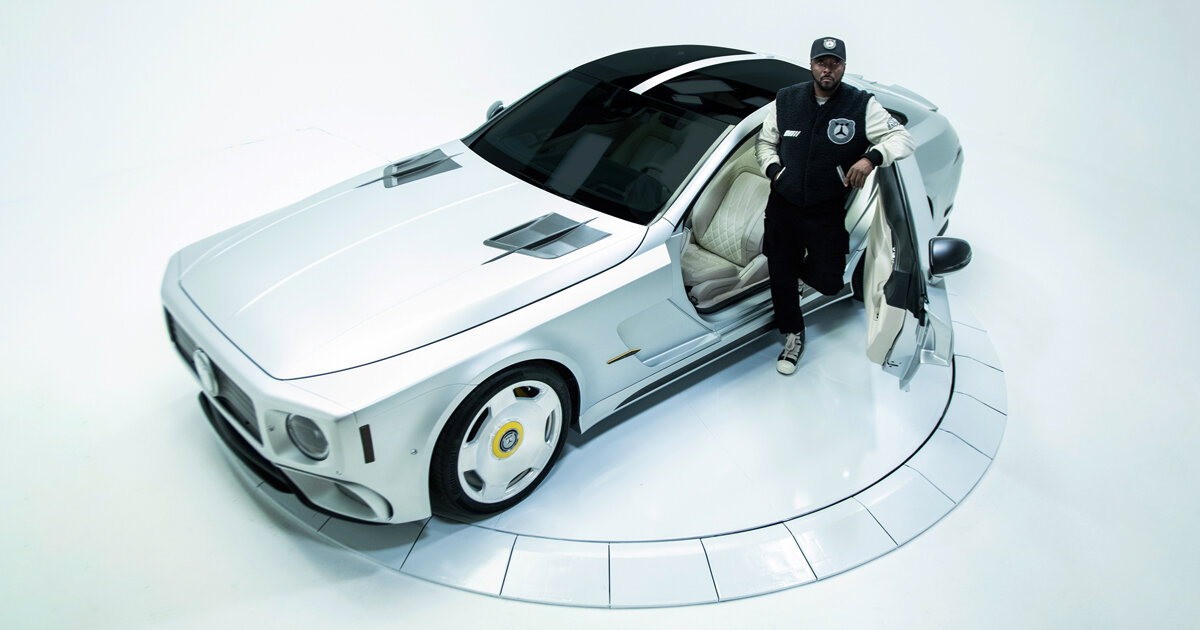 will.i.am and mercedes unveil custom AMG GT 4-door 'the flip