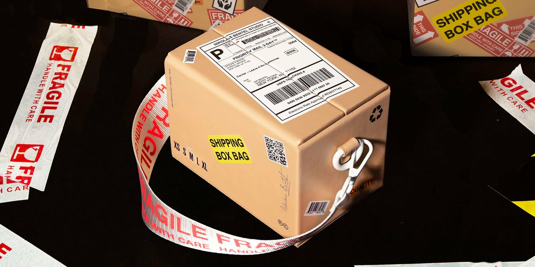 'the shipping box bag' by nik bentel