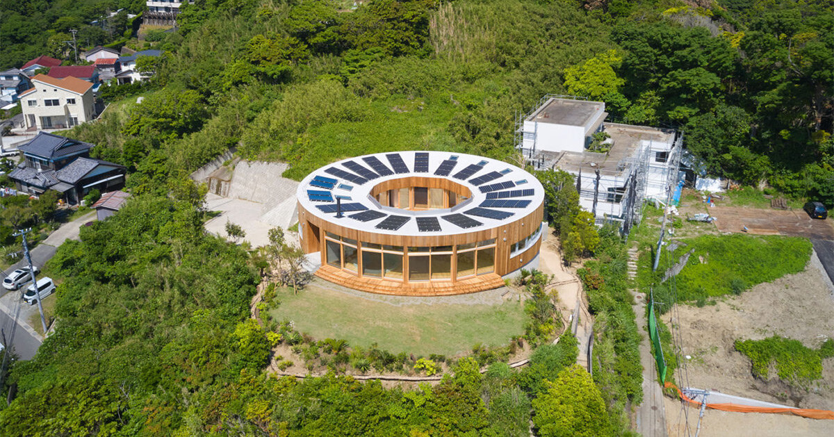 circular ‘365°’ house by andrea hikone opens generously to japan’s natural landscapes