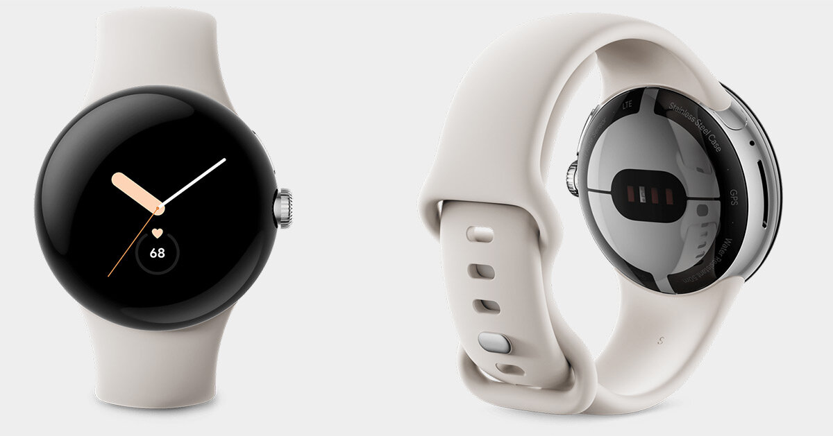 google unveils its first-ever pixel smartwatch with its metallic
