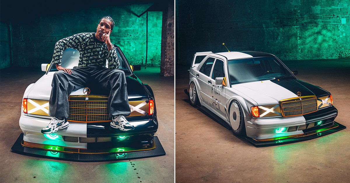 A$AP rocky unveils 'need for speed' mercedes-benz 190E