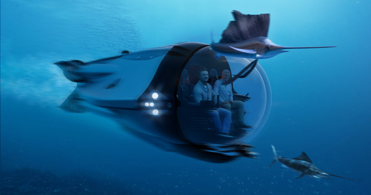 uboat worx 'super sub' beats dolphins & sharks in underwater racing