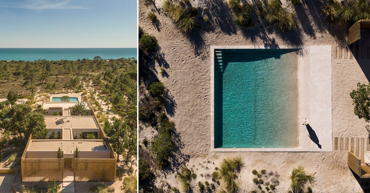 Em Portugal, a ‘Casa M Troia’ da BICA arquitectos reflecte perfeitamente a sua envolvente costeira.