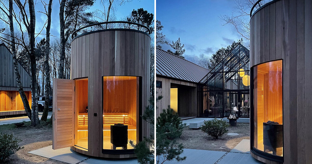 lumipod sauna a highend sauna experience in the danish woods