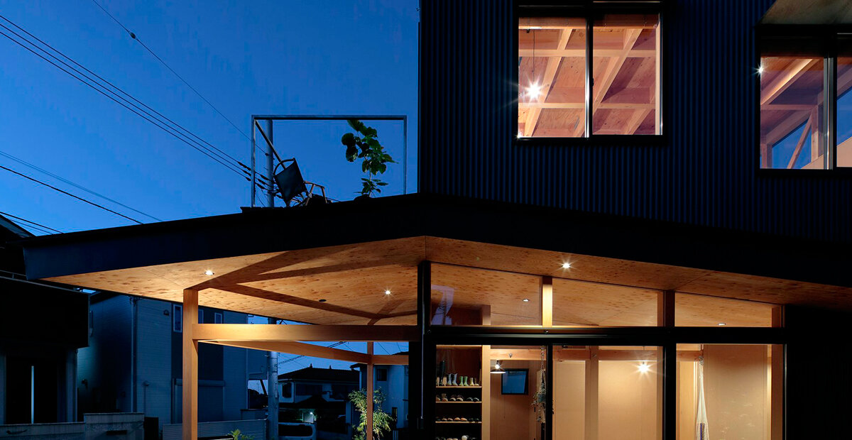 ‘terraced house’ in japan distributes weather-conformed zones