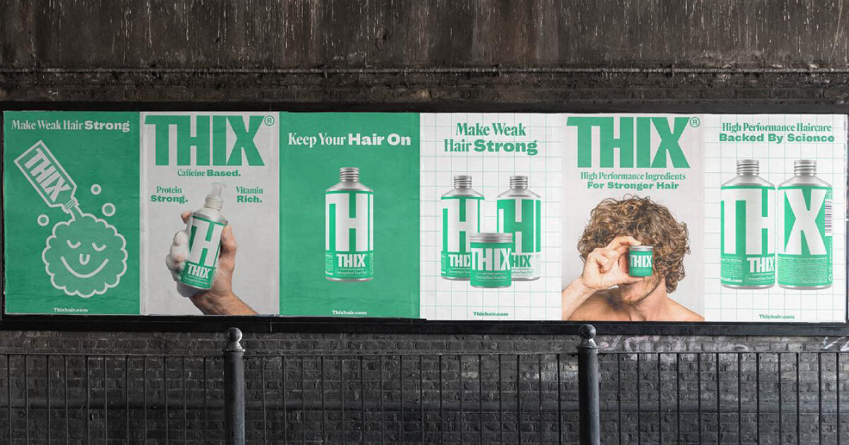 otherway types in chunky bold letters to tell people they can strengthen their hair