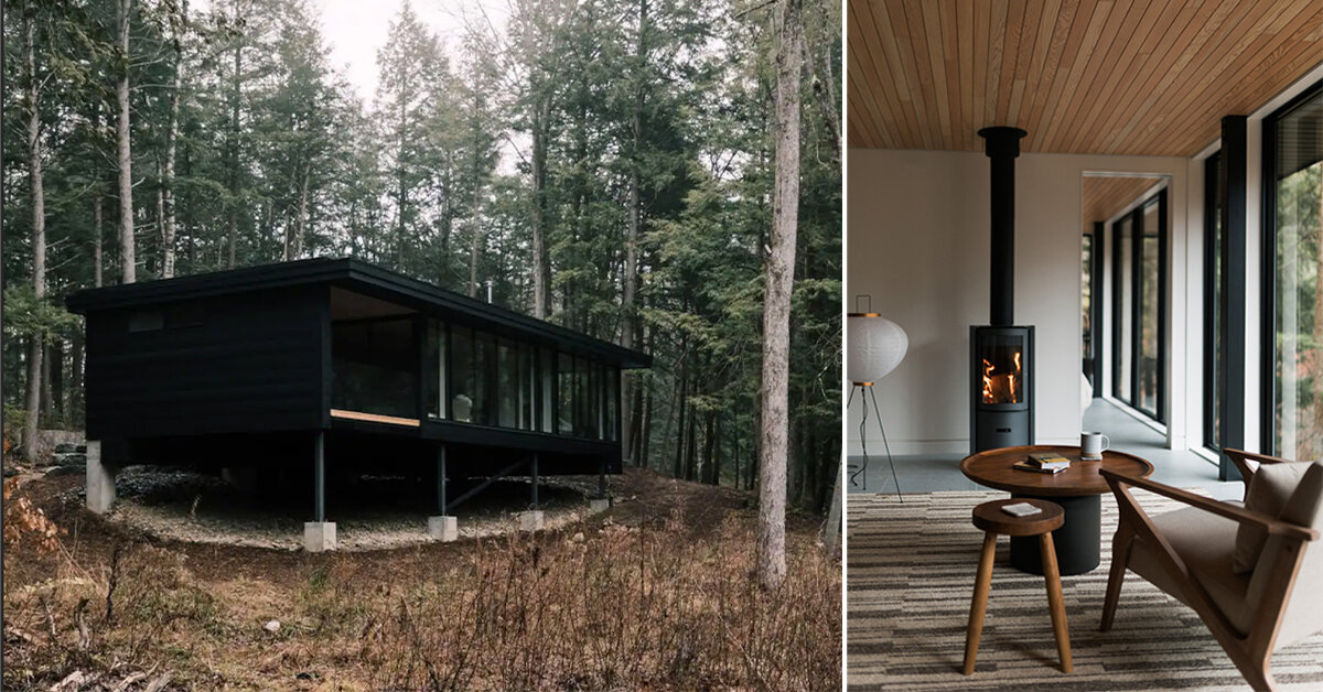 MAFCOhouse brings japanese and nordic influences to new getaway in rural canada