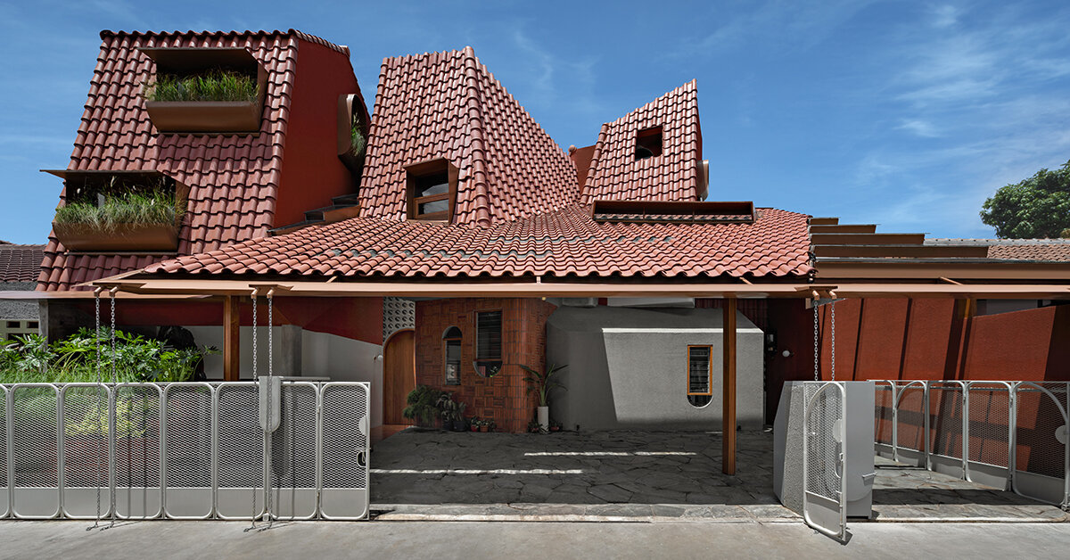 Distracted house menghiasi komposisi atap unik di indonesia