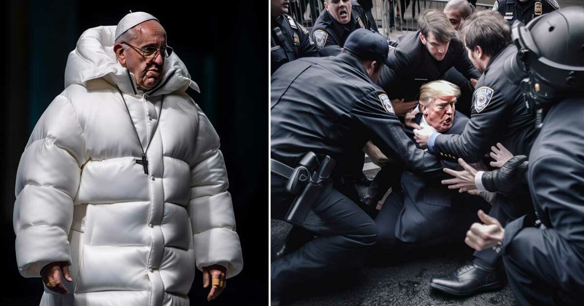 from 'puffy pope' to trump's arrest & russia's blue plague, fake AI ...