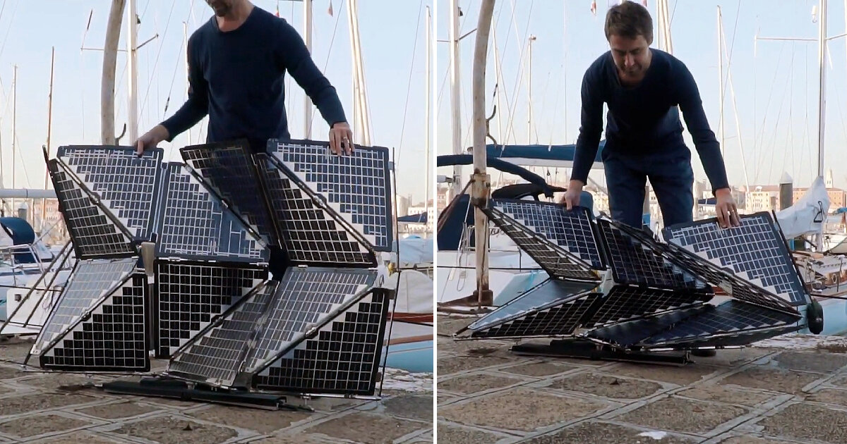 foldable origami solar panels power up appliances and vehicles for