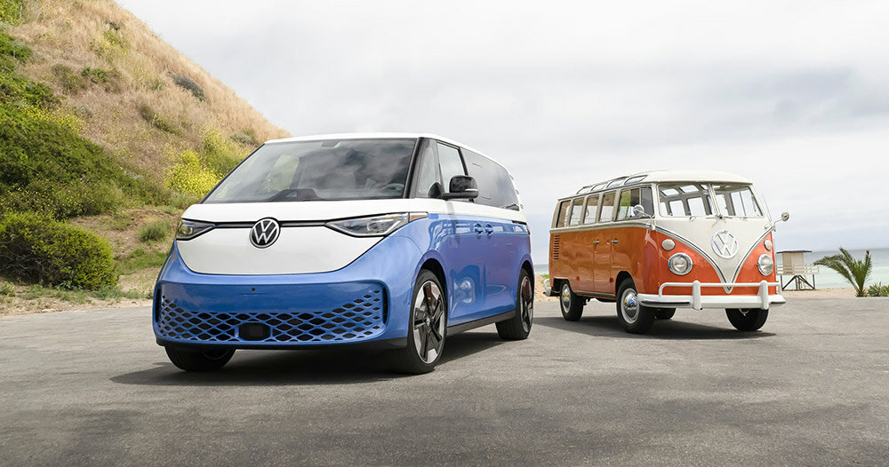volkswagen's retro groove electrified as minibus cruises into USA
