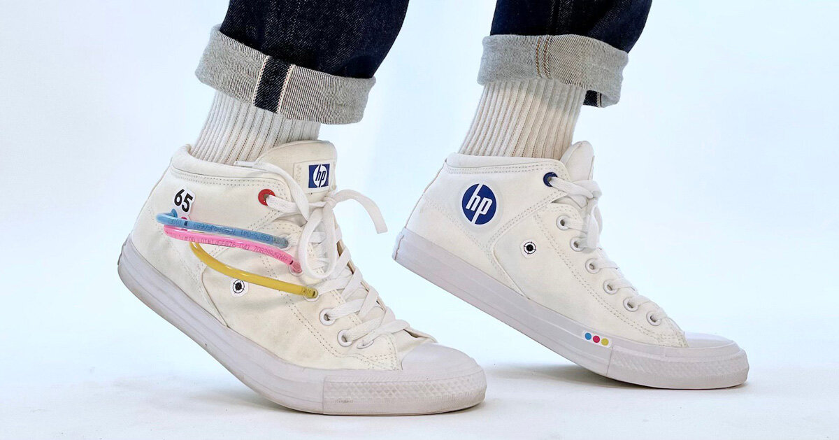 taylor tabb’s sneakers with inkjet cartridges let you print on the go
