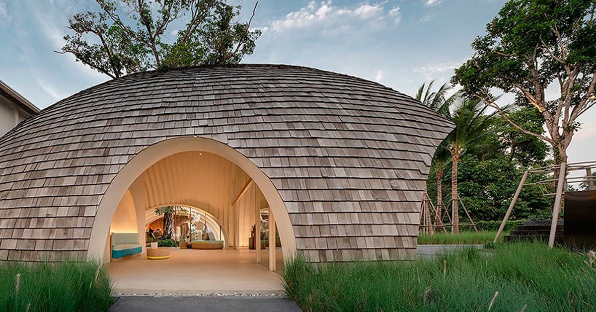 onion designs hotel's domeshaped lobby in thailand