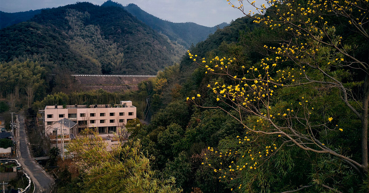 team_bldg renovates spring water factory into terraced cospace in hangzhou