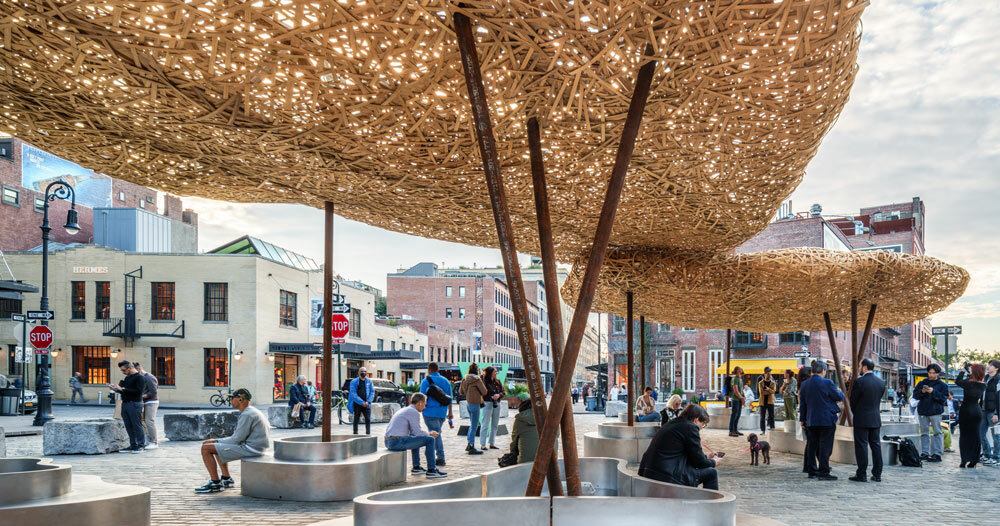 llLab weaves a ‘bamboo cloud’ wing to float above lower Manhattan