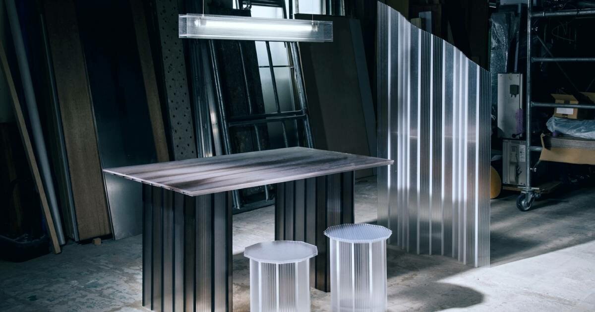 BORDER upcycles polycarbonate into furniture for DESIGNART tokyo
