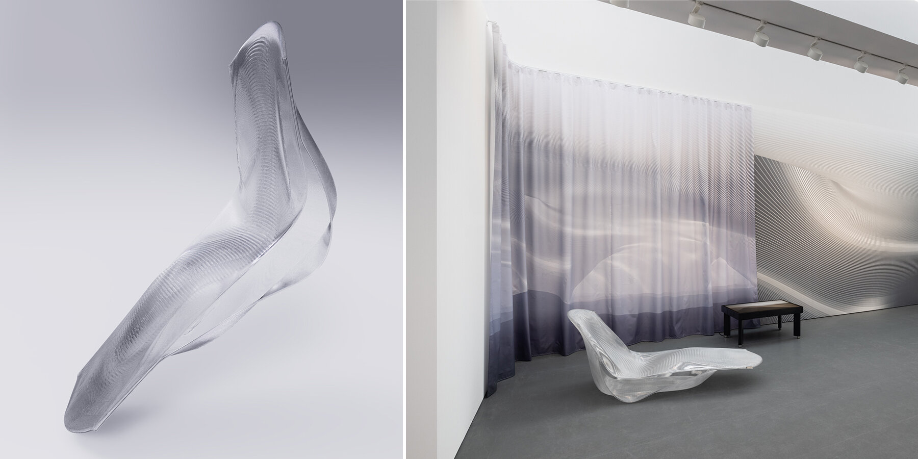 ben elliot and nagami's 3D-printed Xchair embodies metaverse aesthetics