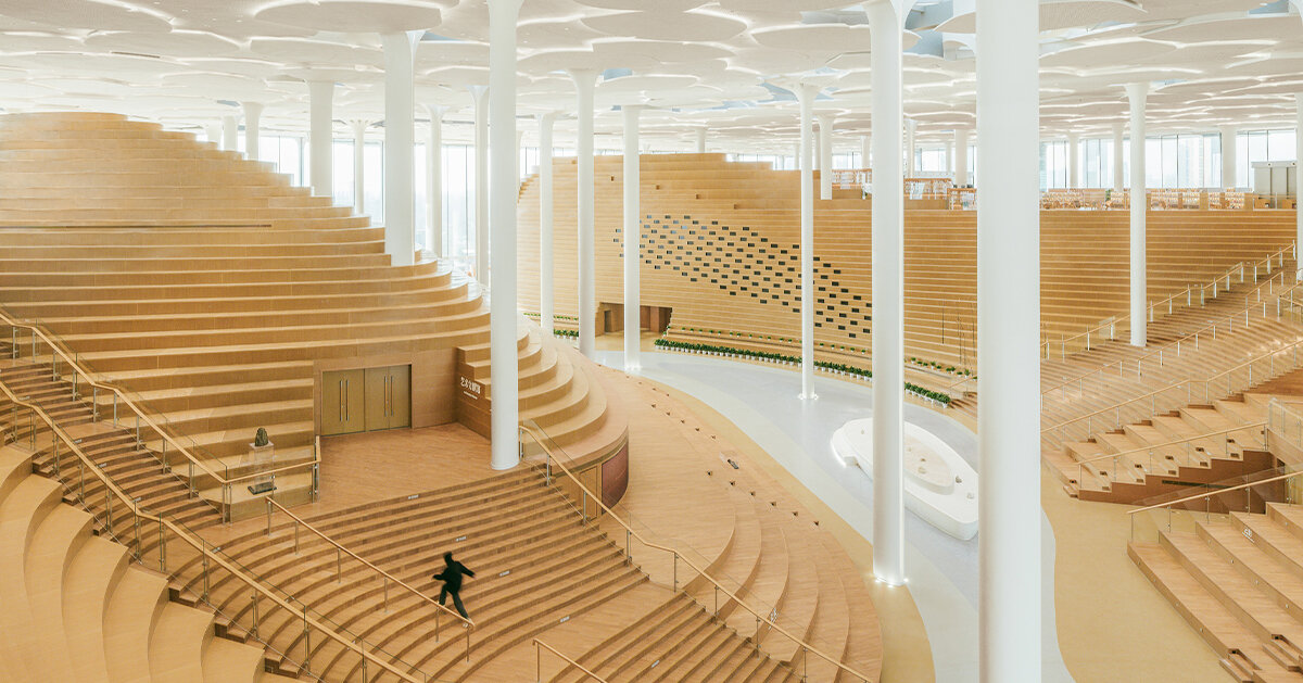 beijing city library by snøhetta opens to the public
