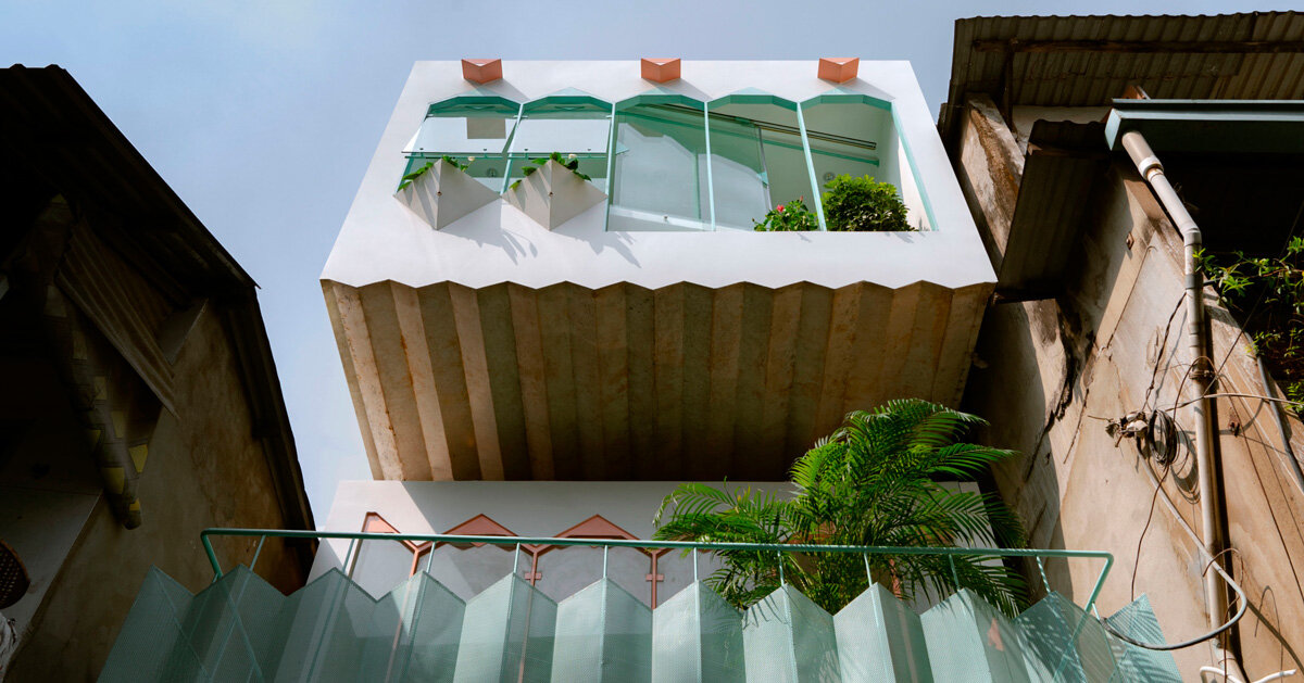 Một công trình đúc hẫng rời kéo dài từ nhà của AD+Studio tại Việt Nam