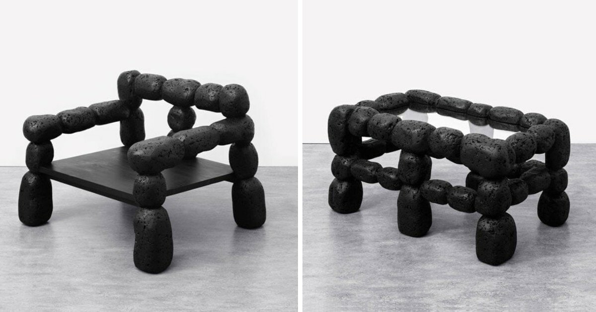 ae office's cork furniture captures beauty of volcanic black stone - Vimarsana News