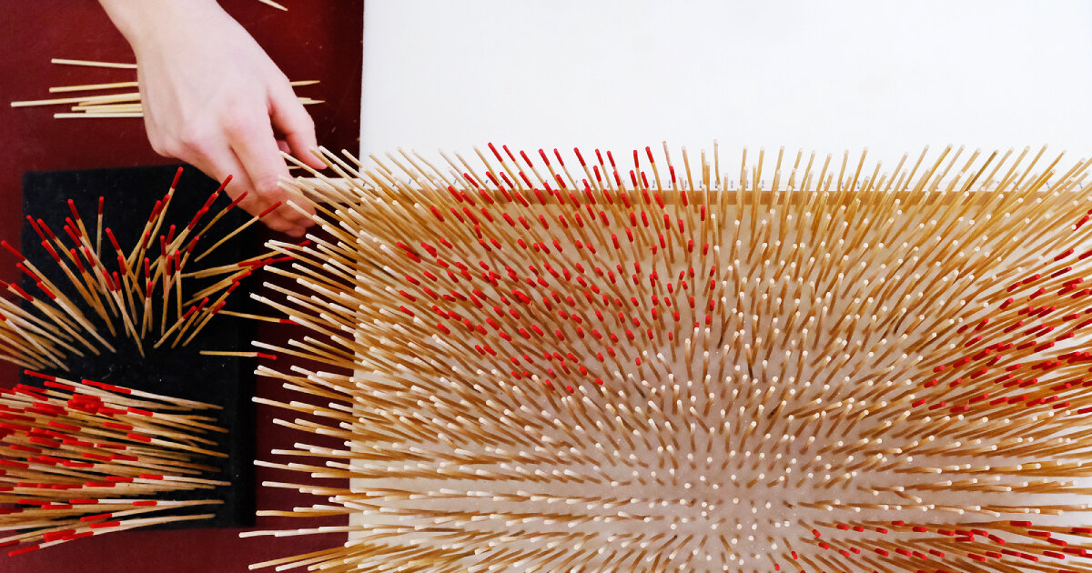 for issey miyake, we make carpets plants skewers and pins in foam