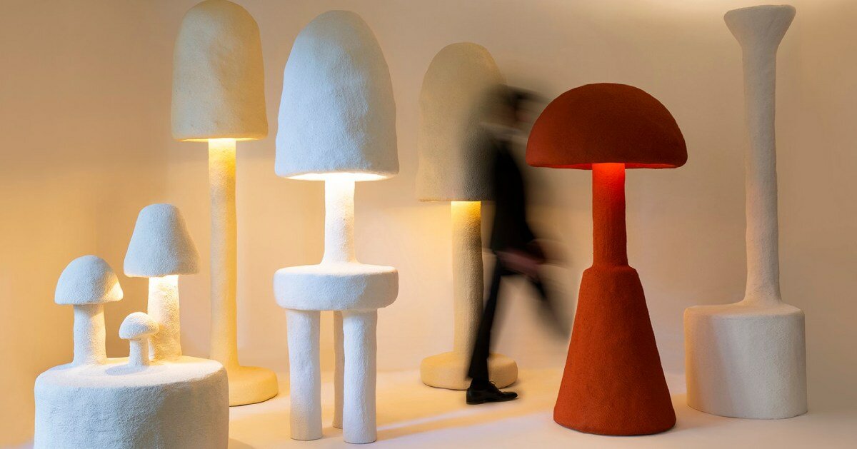 concrete shiitake lamps by mary-lynn and carlo massoud at design doha - Vimarsana News
