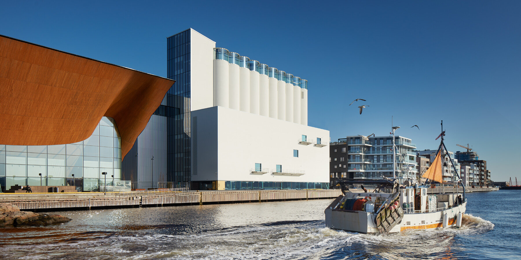 kunstsilo museum takes shape in southern norway as a converted grain silo from...