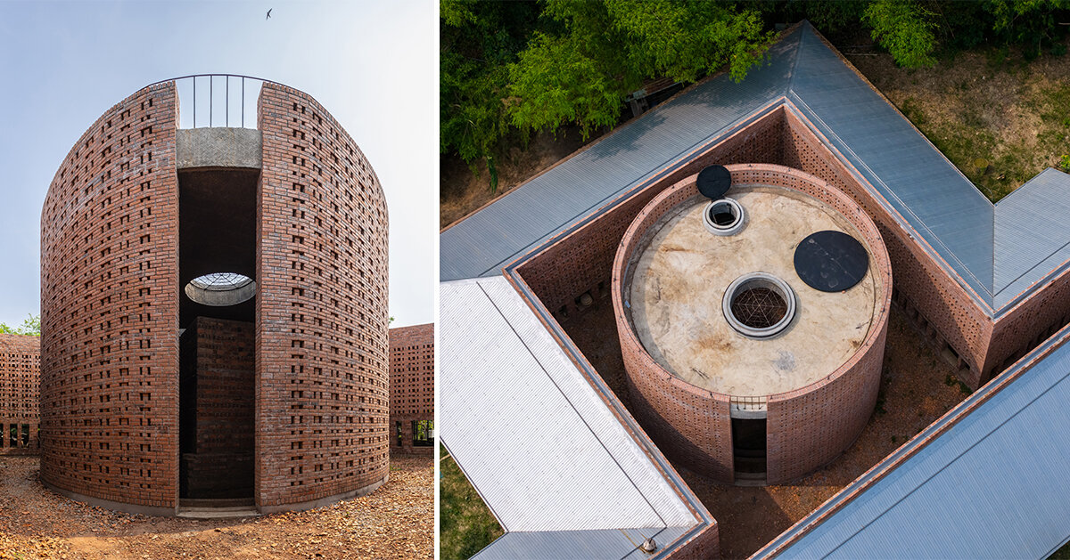 sweeping brick walls envelop tropical space's terra cotta workshop in vietnam - Vimarsana News