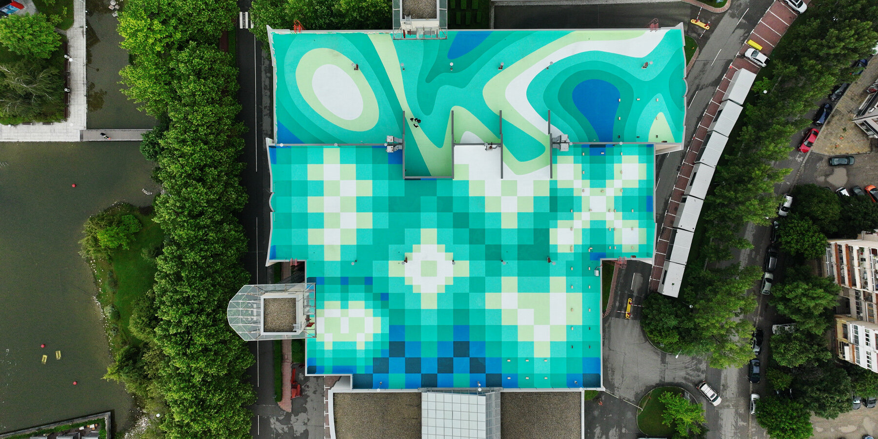 the collective foundation takes over 3,000 sqm rooftop with largest graffiti mural in bulgaria