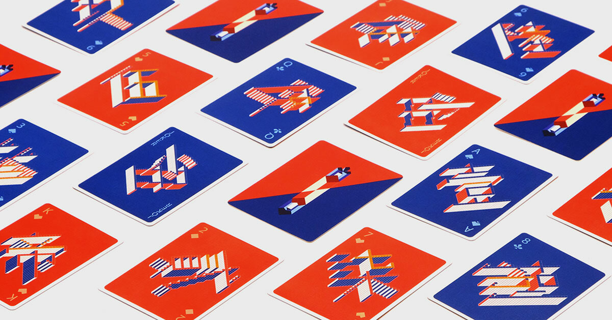 architectural poker set reimagines card symbols as cityscapes